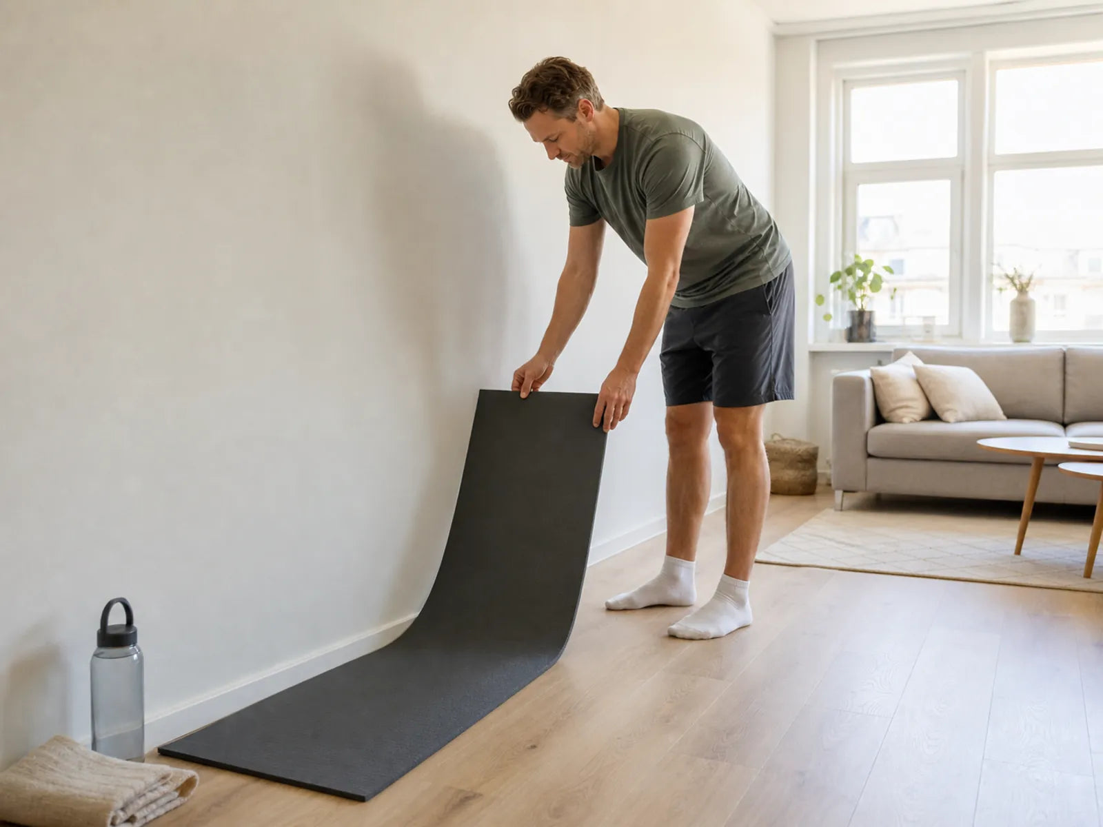 Nordic curl setup voor kleine ruimte: meten en opbergen