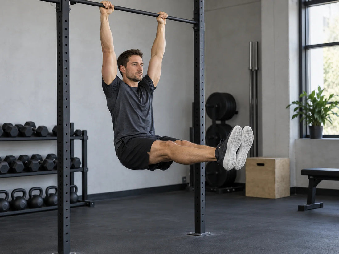 Leg raises: liggend of hangend met controle